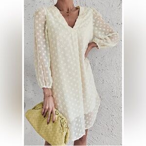 A Girl Thing Ivory Long Sleeve Dress